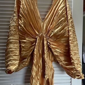 NWT L'idee Gold Gown